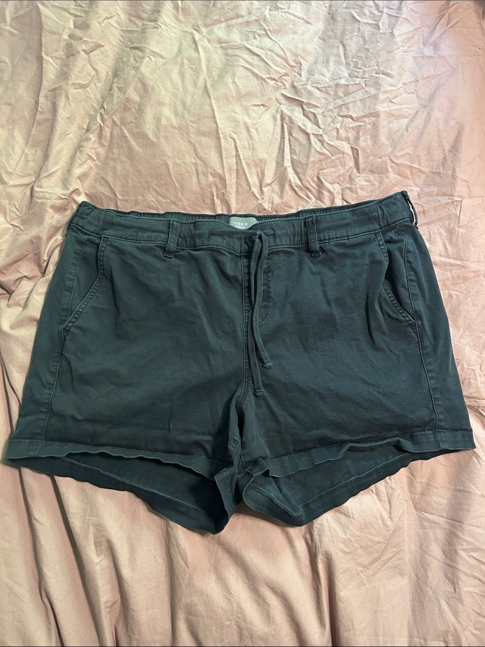 torrid Black High-Waist Casual Drawstring Shorts